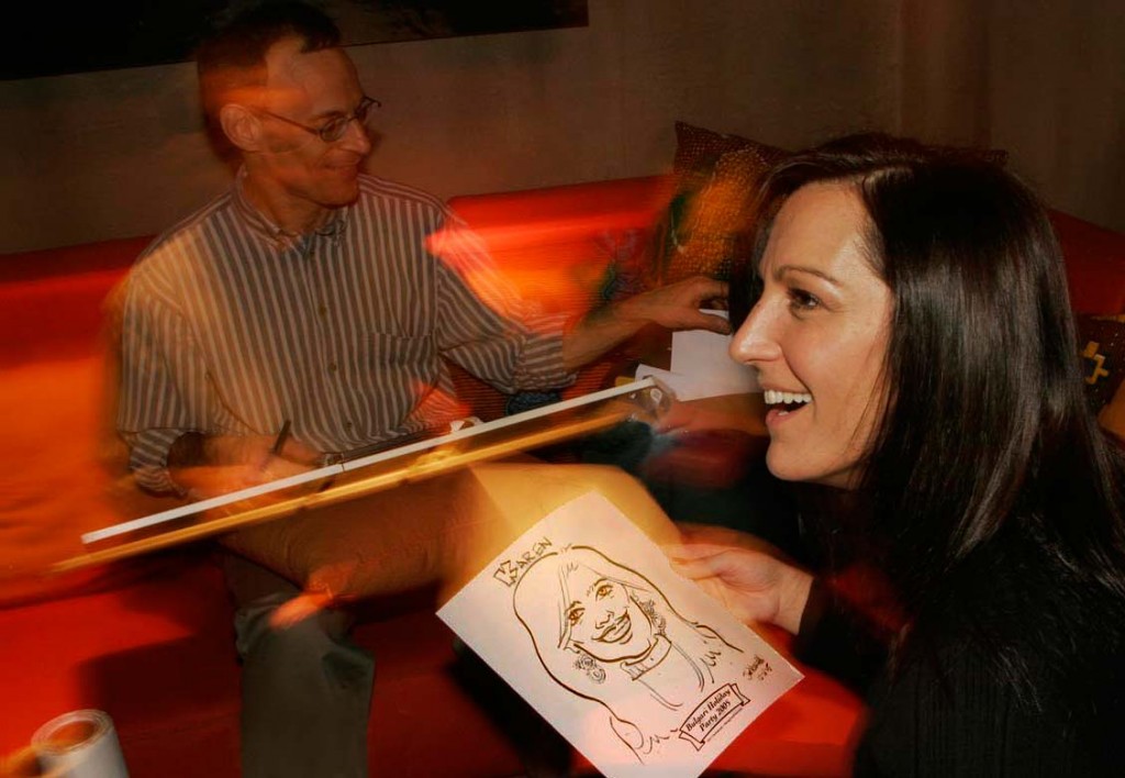 Bulgari Holiday Party Corporate Holiday Party Caricature Artist Manhattan NYC