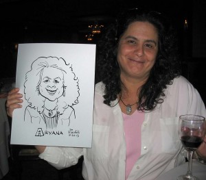 Caricature Art for NY Corporation Holiday Event