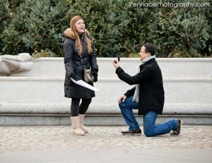 NYC Marriage Proposal Caricature at Pulitzer Fountain by the Plaza Hotel Unique Manhattan NYC Marriage Proposal Caricature at Plaza Hotel